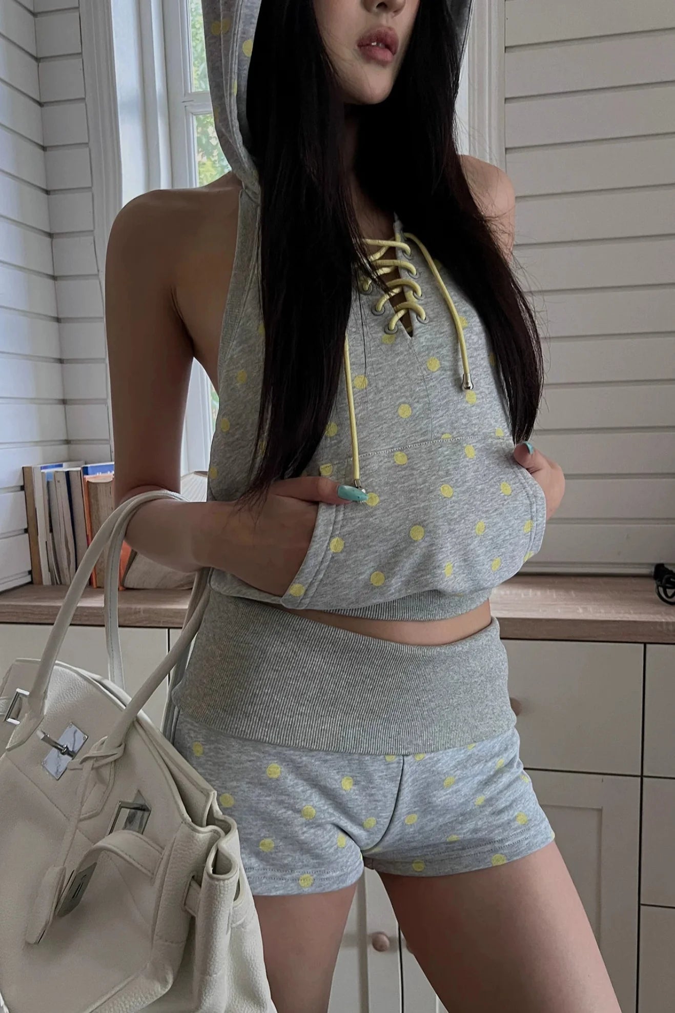 dot sweat hot pants10018