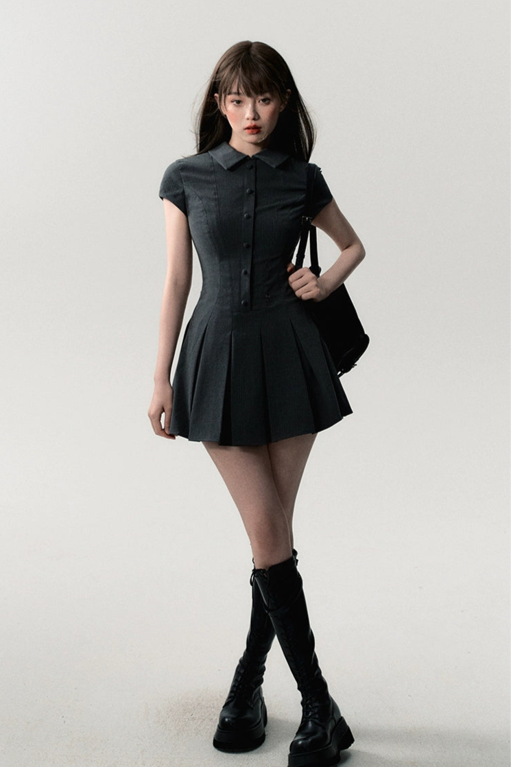 ワンピース oakmoo slim girly onepiece DL10004 xs oakmoo ワンピース – Sense Market