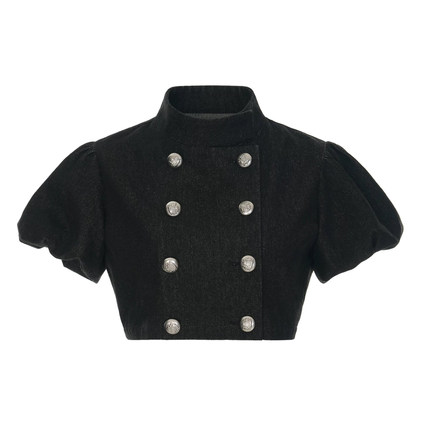 military puff sleeve top10023