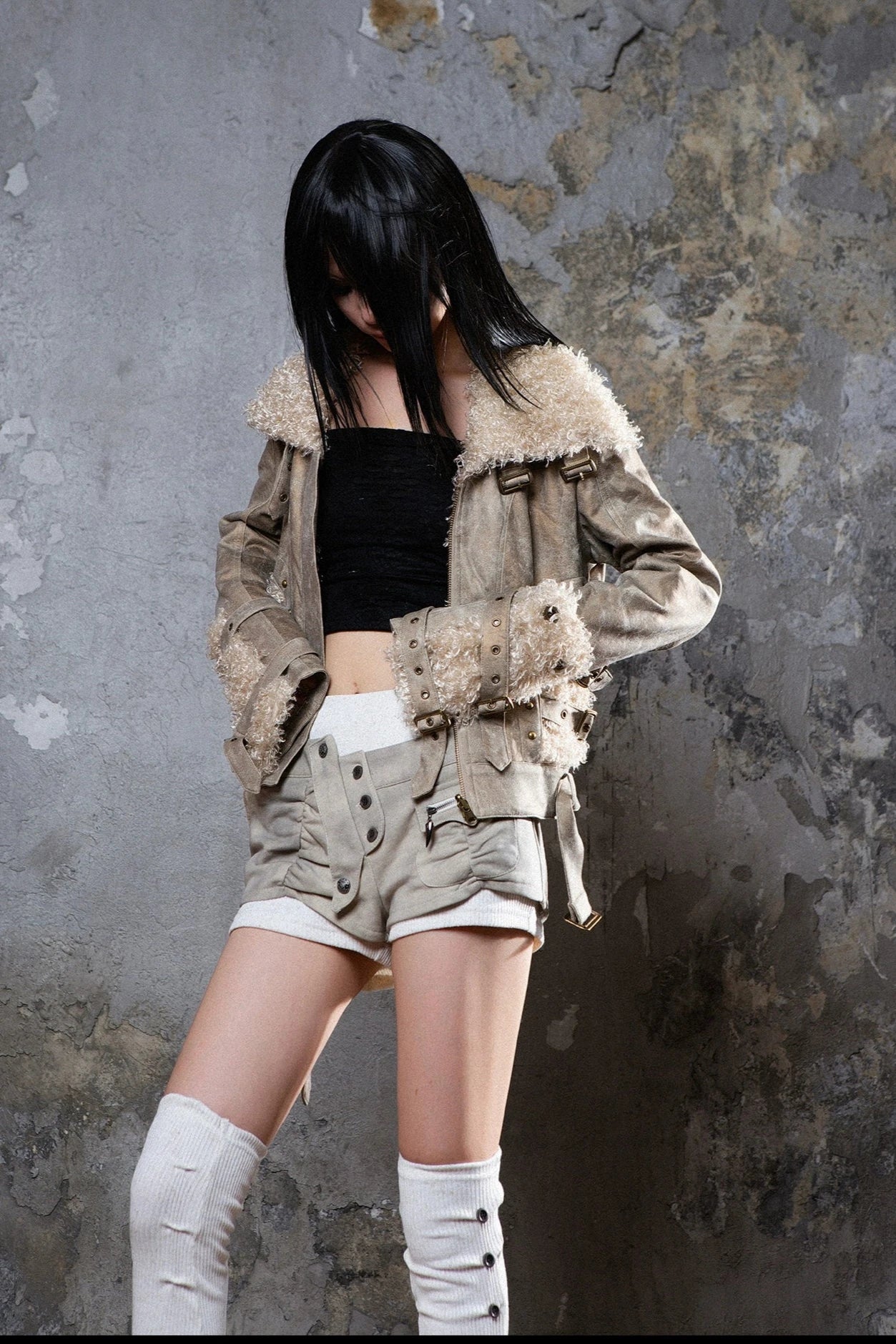 punk eco fur coat