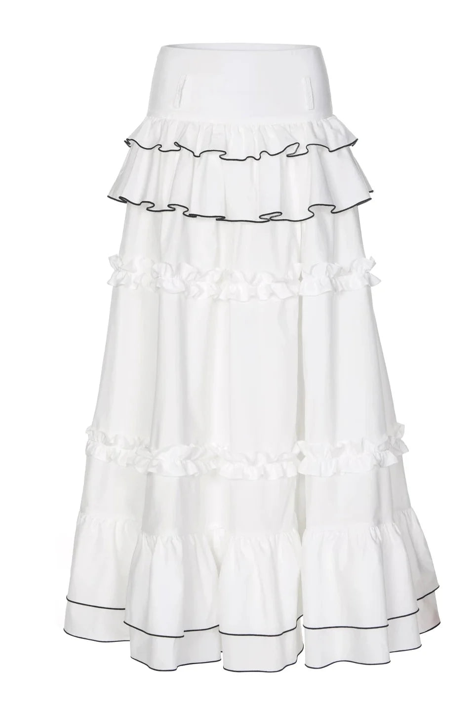 high slit tiered skirt10015
