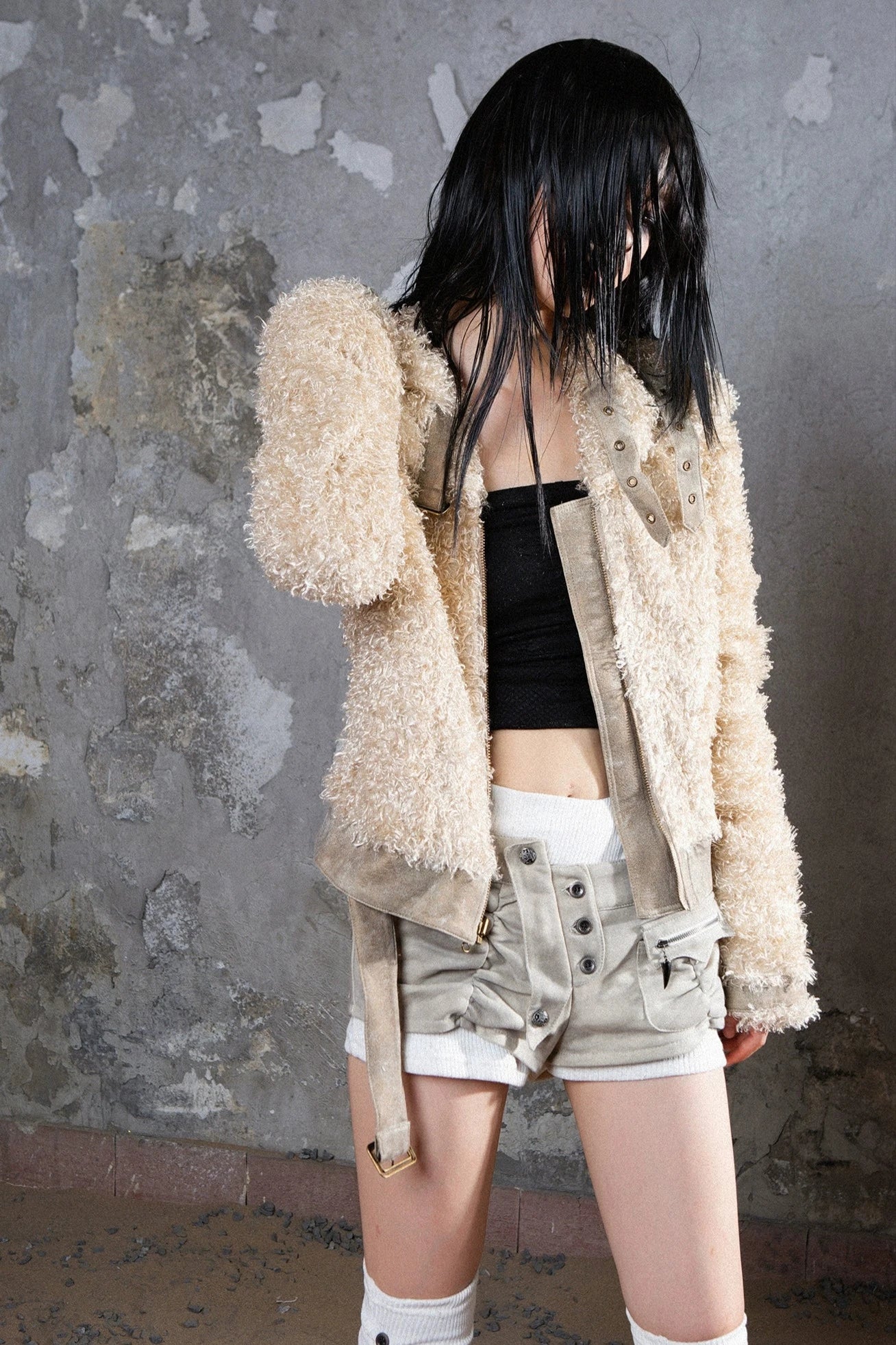 punk eco fur coat