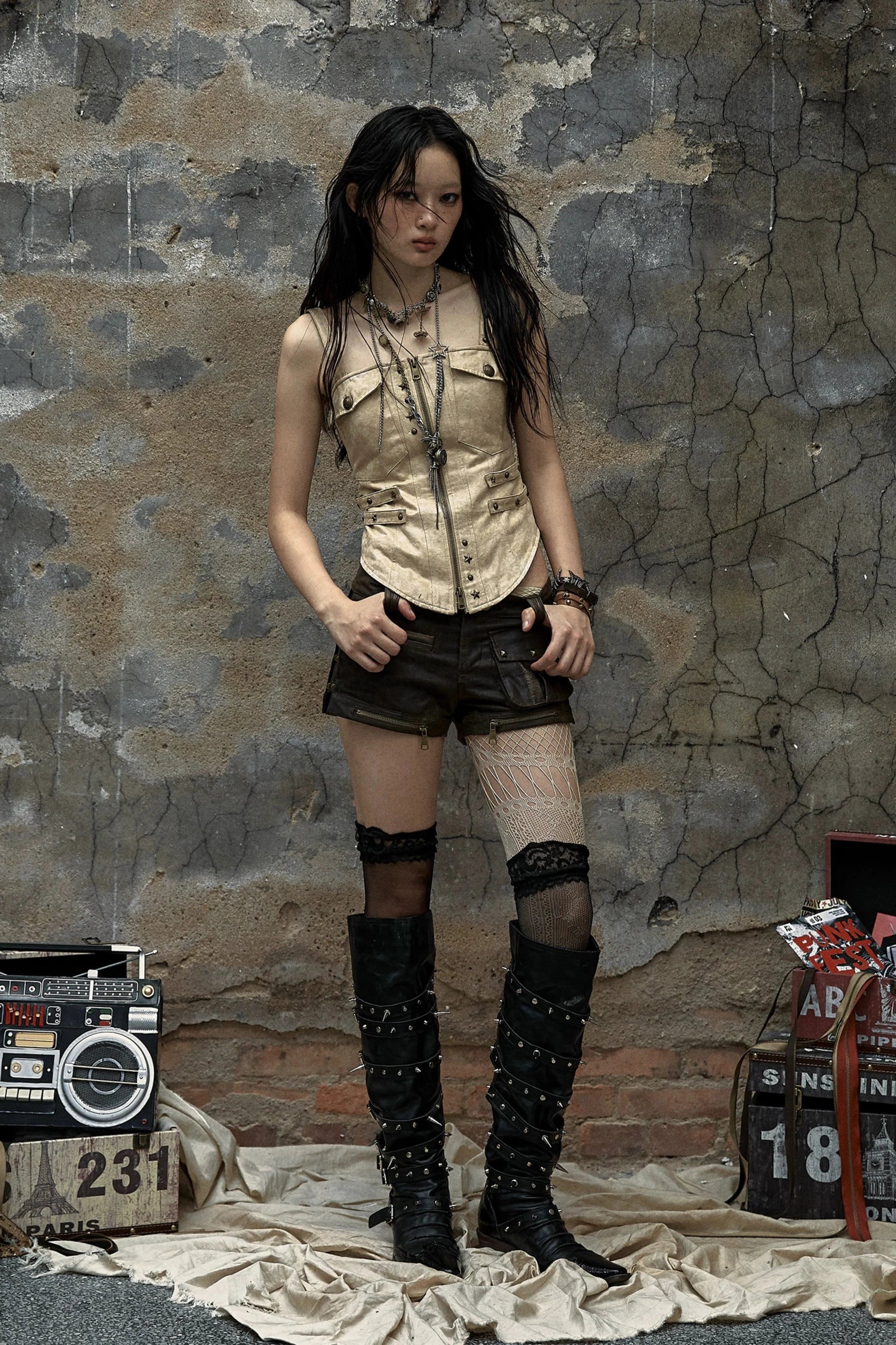 street biker punk tops