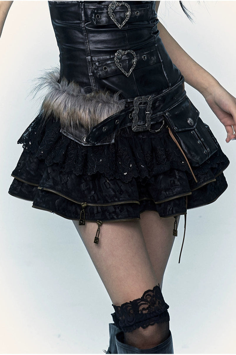 punk fluffy skirt