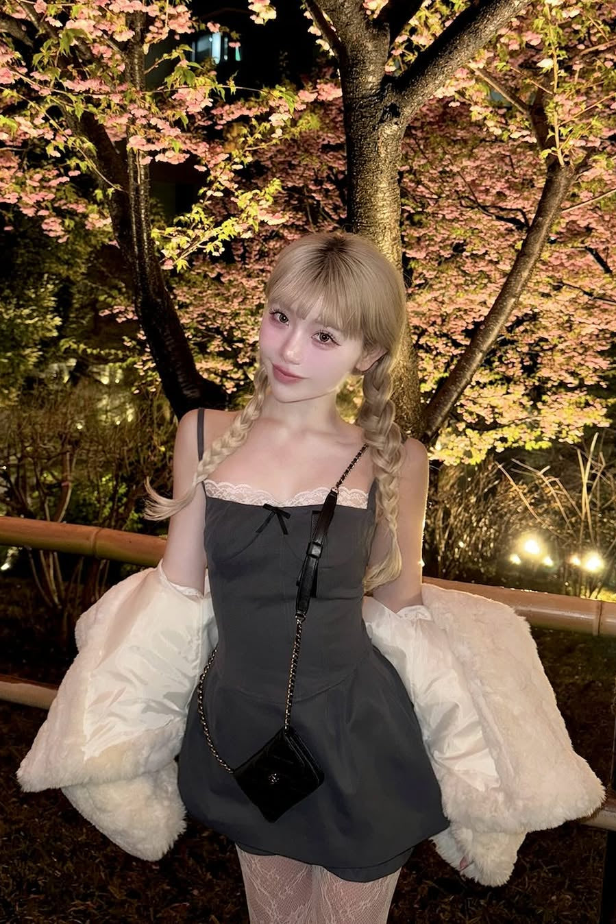 twilight gray lace sling dress